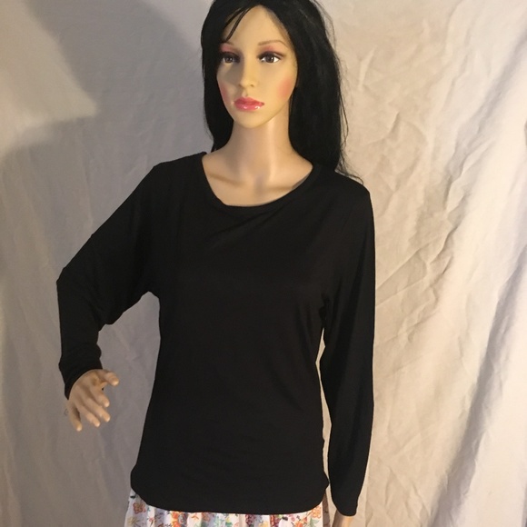 Carol Vee Black Long Sleeved Top - Picture 2 of 4